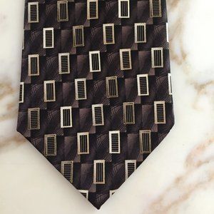 Pierre Cardin 100% Silk Geometric Pattern Tie - NWT